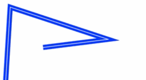 Animation showing the miter arrow turning into a bevel once the miter limit is exceeded.x