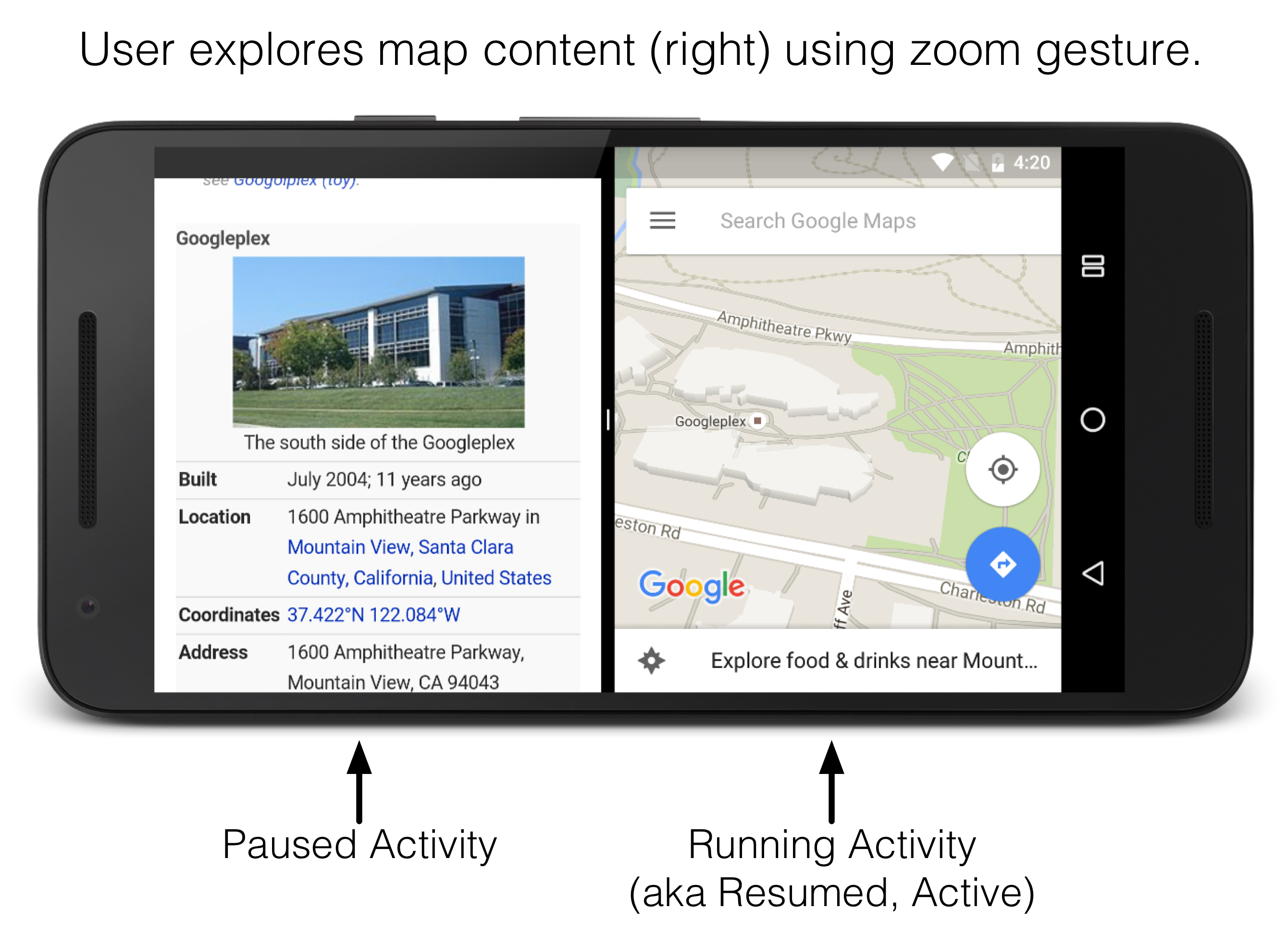 Multi-Window Example from Android Documentation